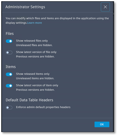 administrators settings vault